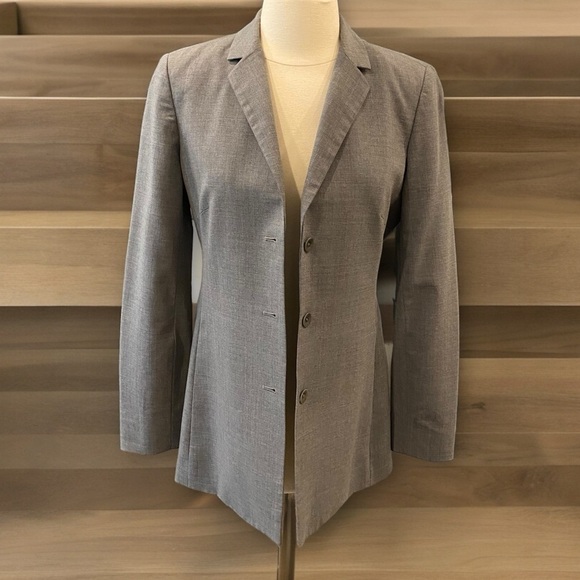 Caslon Wool Tweed Blazer Jacket In Grey Size 4 Petite - Picture 2 of 15